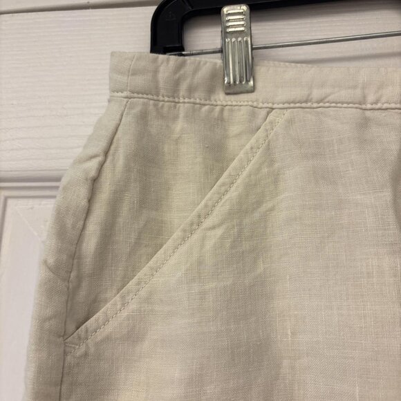 WRAP London Ivory Button High Rise Waist Linen Shorts Size 8. Casual Designer - Picture 2 of 7